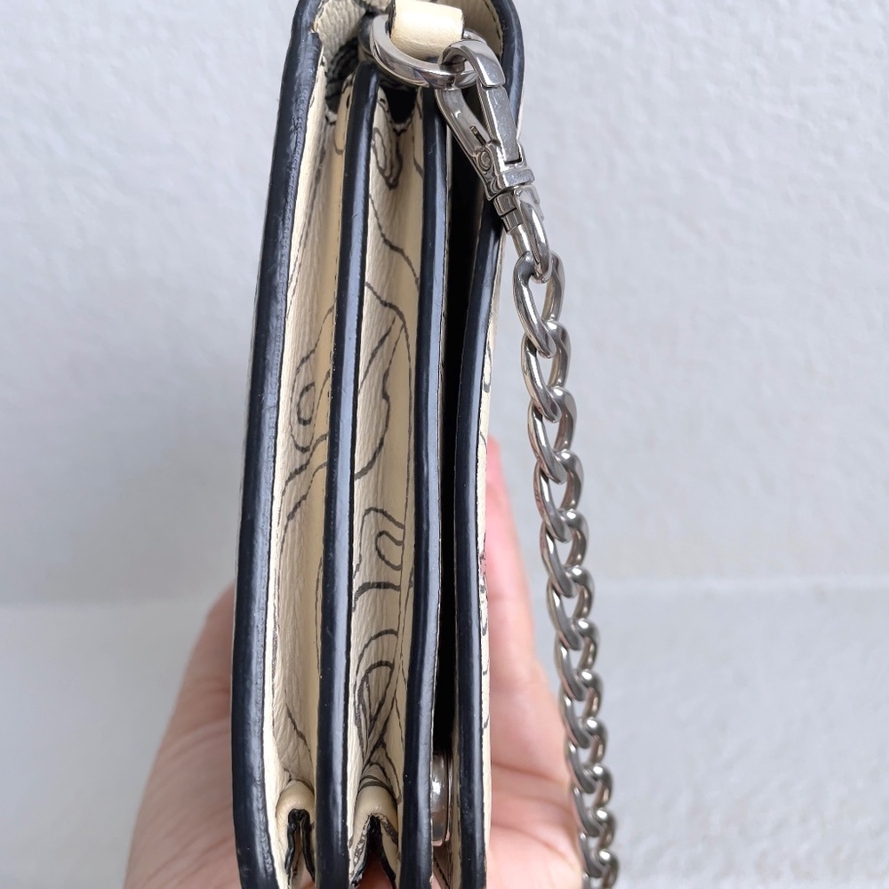 Prada Signature X James Jean Rabbit Print Leather Wallet on Chain Crossbody Bag - Picture 5 of 12